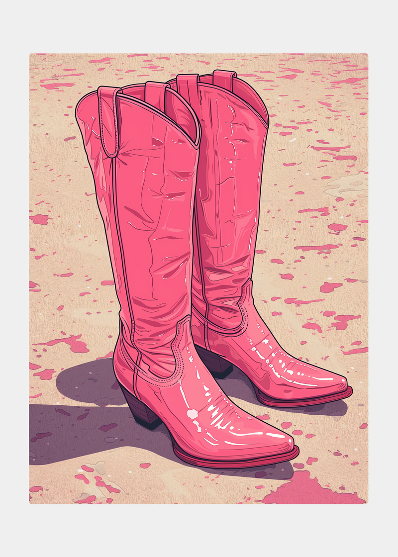 Pinky Boots Cow Girl