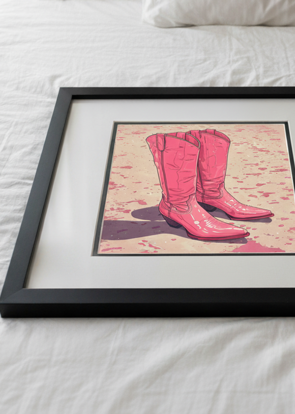 Pinky Boots Cow Girl